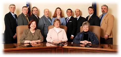 Members of the Democratic House Minority, Top row left to right: Rep. Peterson (Dist 19), Rep Doogan (Dist 25), Rep Guttenberg (Dist 8), Rep Gruenberg (Dist 20), Rep Holmes (Dist 26), Rep Kawasaki (Dist 9), Rep Gara (Dist 23), Rep Tuck (Dist 29), Rep Miller (Dist 7) Bottom row left to right: Minority Whip Gardner (Dist 24), Minority Leader Kerttula (Dist 3), Rep Cissna (Dist 22)