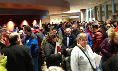 The giant crowd at the Anchorage Caucus