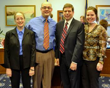 Senator Begich visited the Capitol last week; my staff and I were able to pose for a photo with the Senator